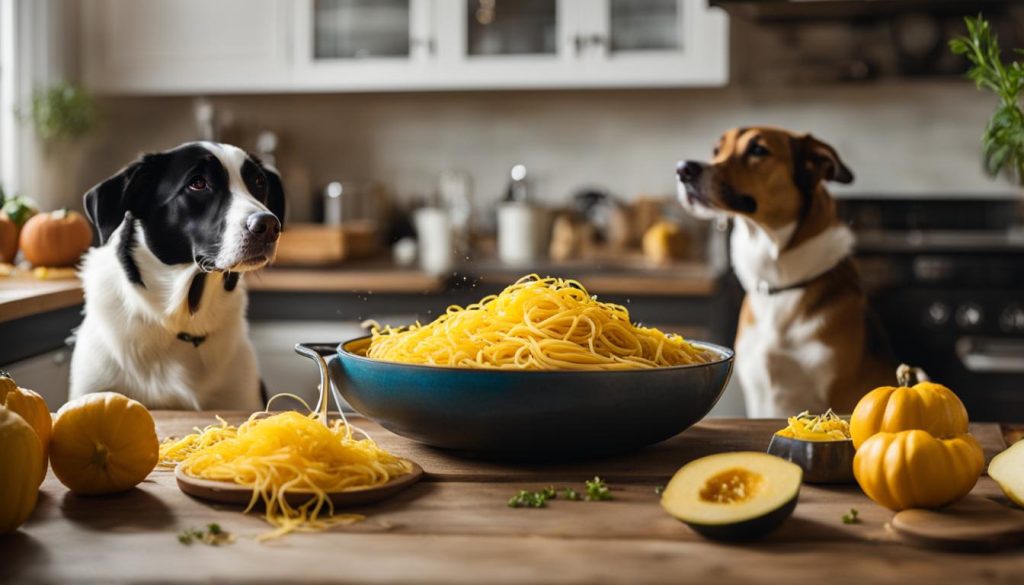 dogs and spaghetti squash