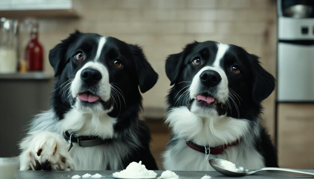 dogs and whipped cream