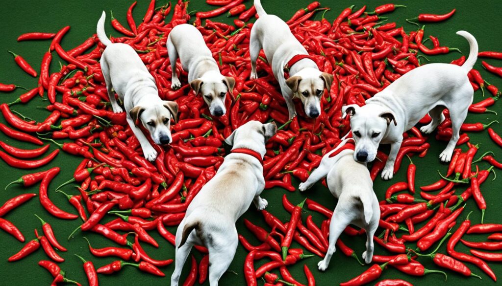 dog's dislike for hot peppers