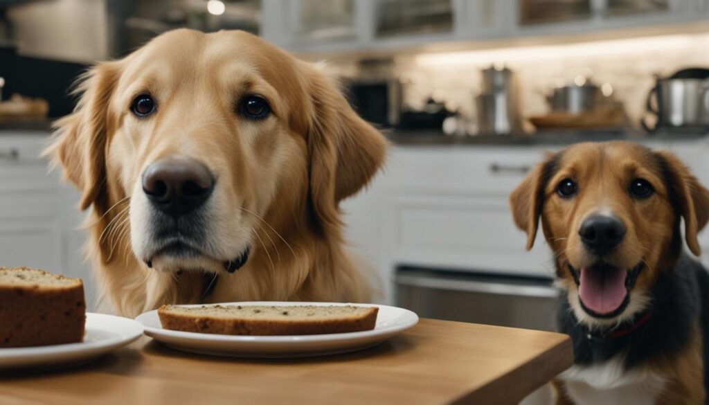 feeding banana bread to dogs