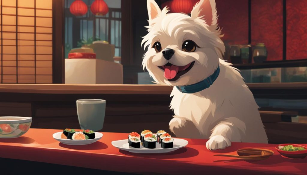 feeding sushi to dogs