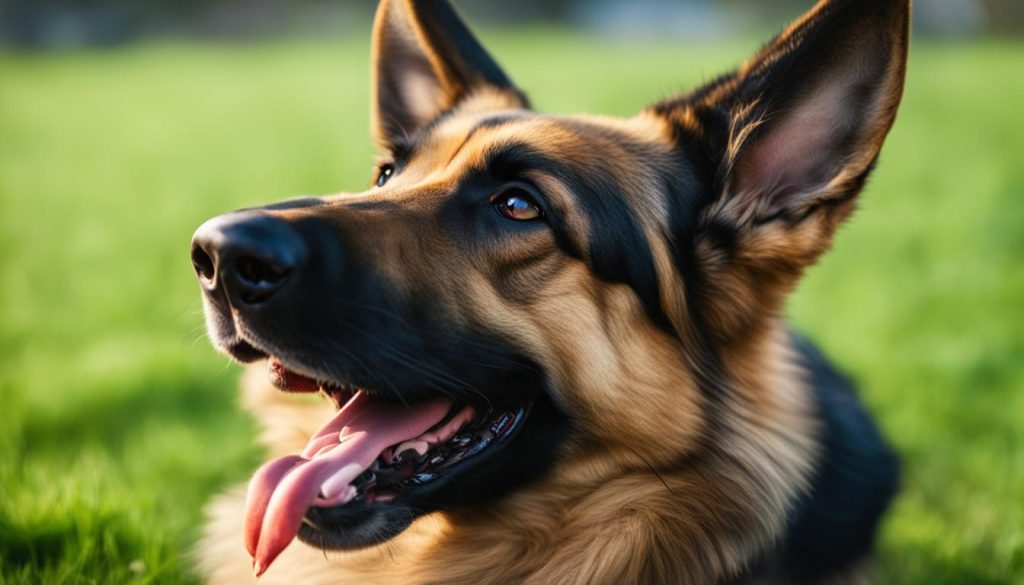 german shepherd whining when excited