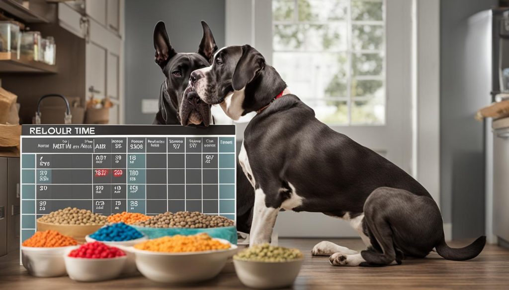 great dane feeding schedule