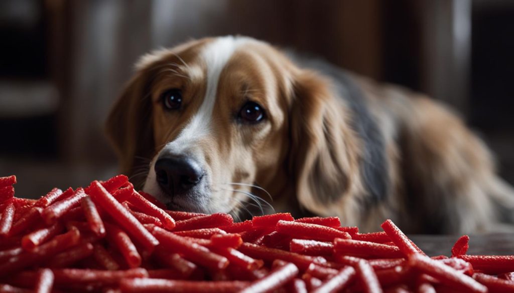 health risks of dogs eating twizzlers