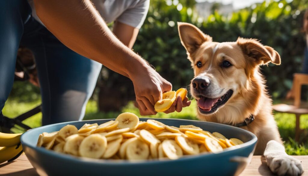 how to feed dogs bananas