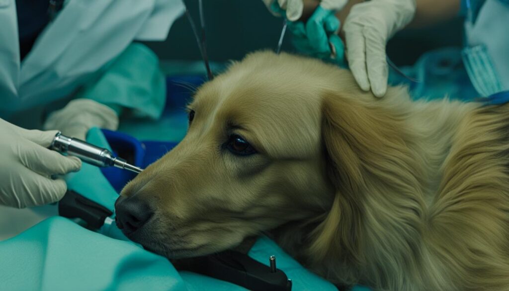 laparoscopic spay for a dog in heat