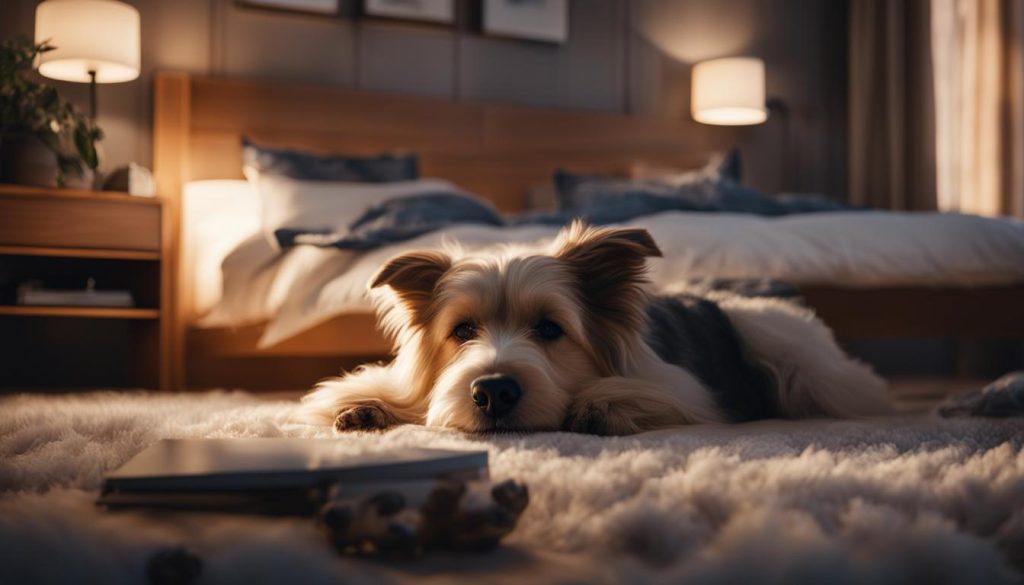 pets sleeping under furniture