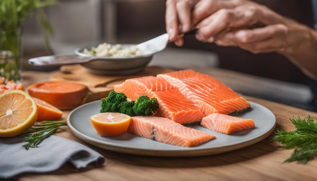 portion control for salmon in dogs