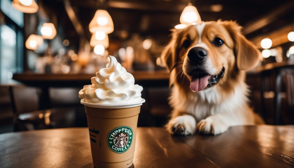 puppuccinos and whipped cream at coffee shops