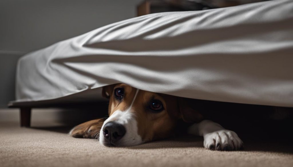 reasons for dog hiding under the bed