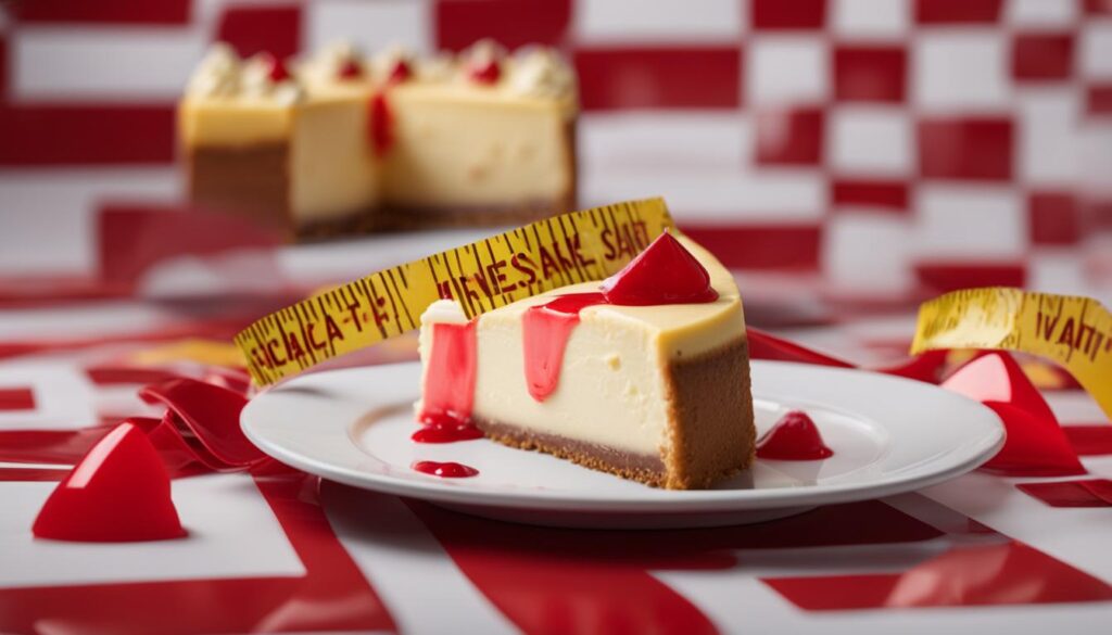 risks of high fat and sugar content in cheesecake