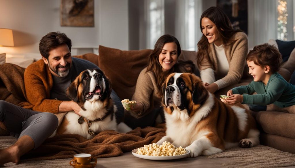 saint bernard family dog