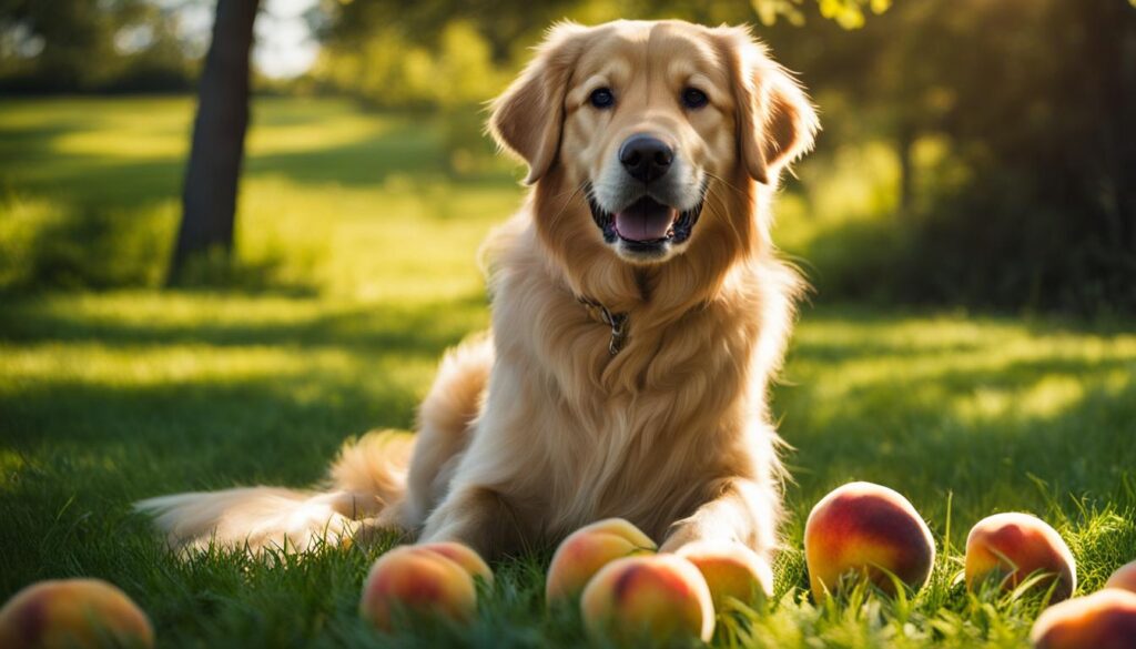 serving peaches to dogs