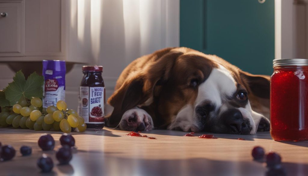 what to do if your dog ingests grape jelly