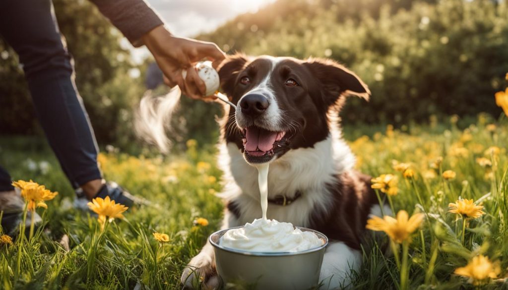 whip cream and dog bonding
