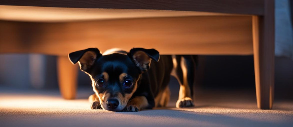 why does my dog hide under the bed